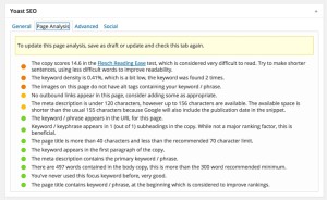 screenshot 24 - posts and pages - Yoast SEO Page Analysis