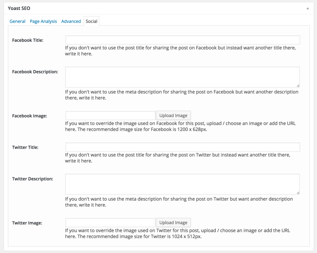 screenshot 31 - posts and pages - social SEO yoast